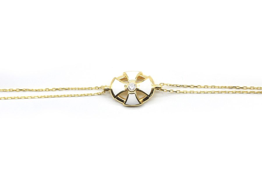 MAYA WHITE ENAMEL BRACELET