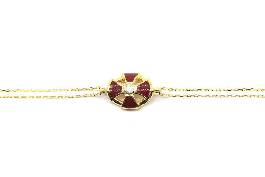 MAYA BURGUNDY ENAMEL BRACELET