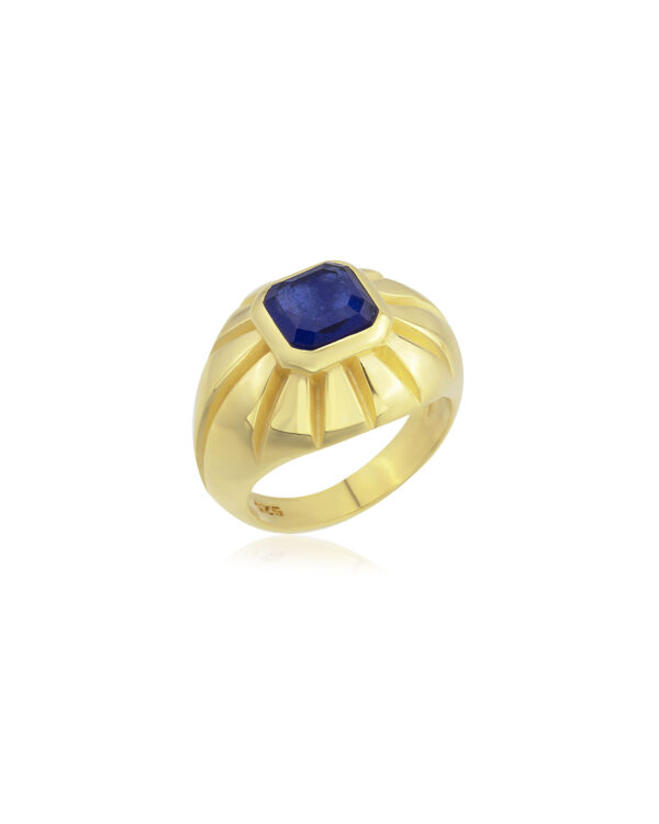 ZOIE DARK BLUE STONE RING