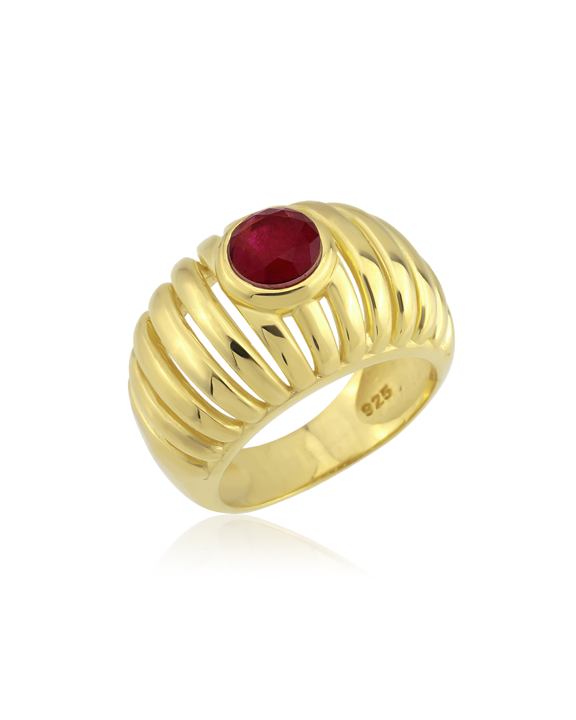 ATHENS BURGUNDY STONE RING