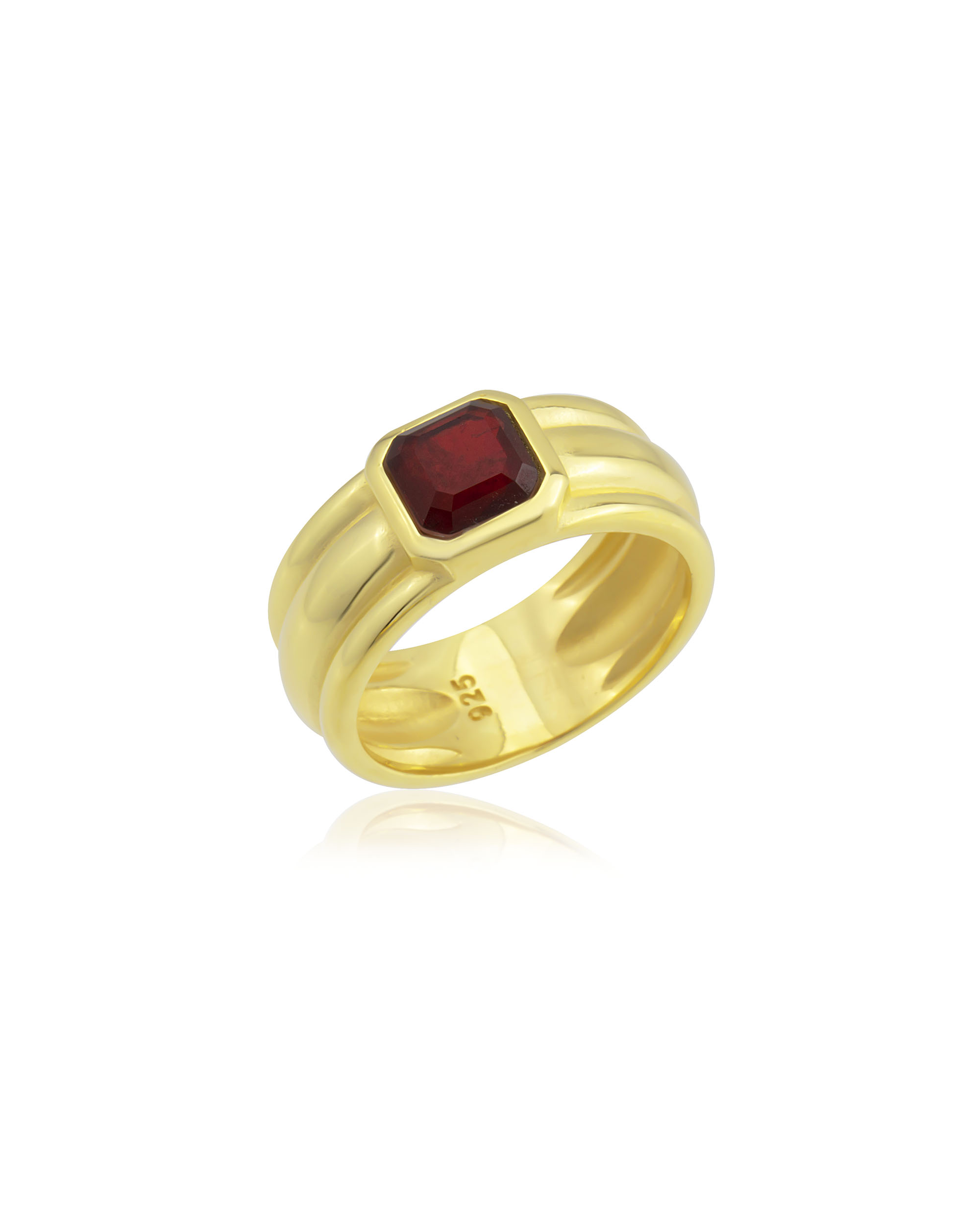 MERGO BURGUNDY STONE RING