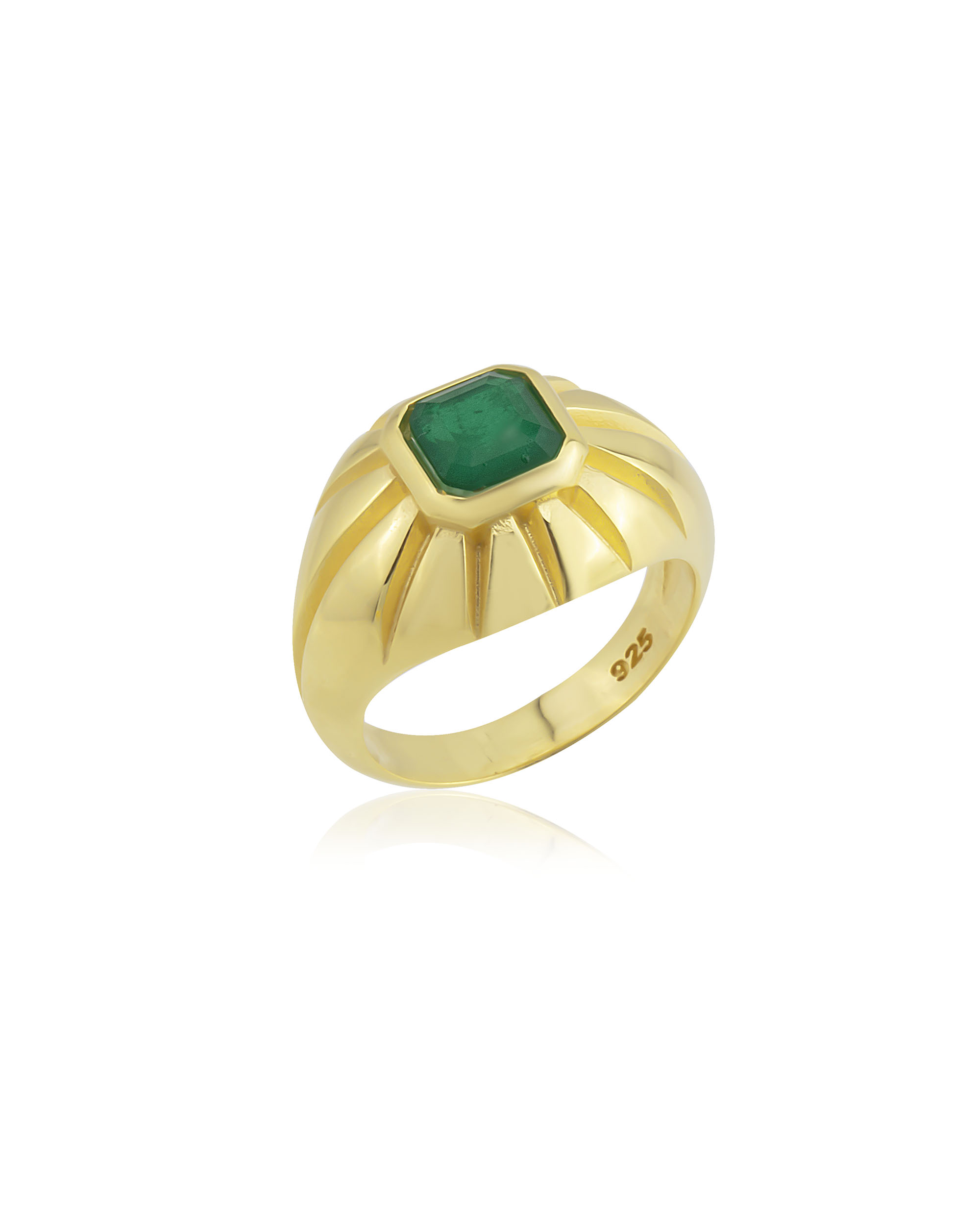 ZOIE GREEN STONE RING