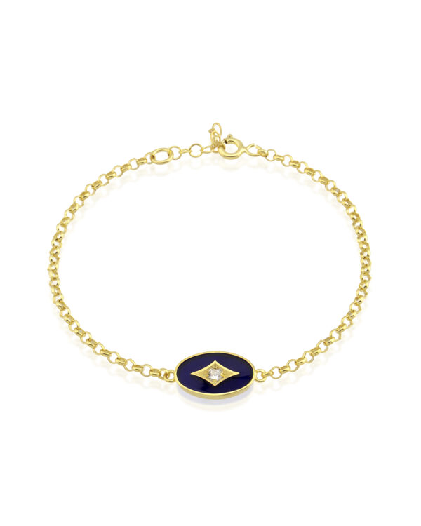 VICTORIA DARK BLUE ENAMEL BRACELET