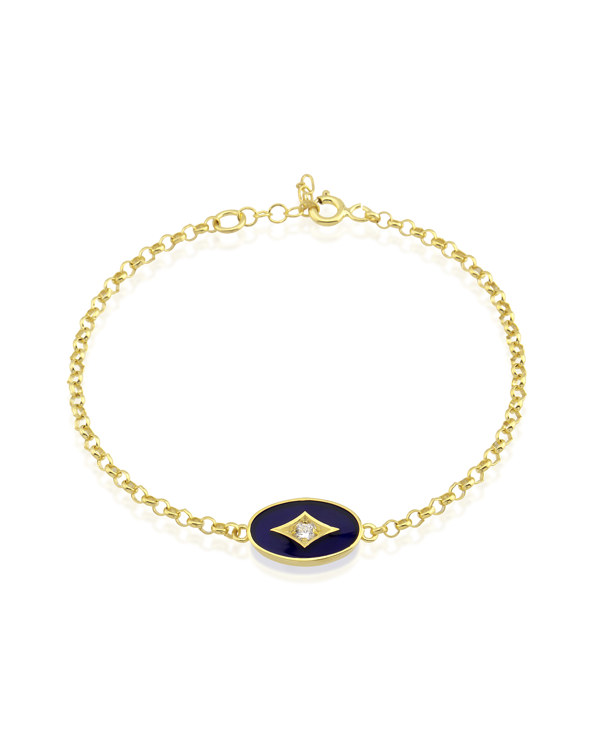 VICTORIA DARK BLUE ENAMEL BRACELET