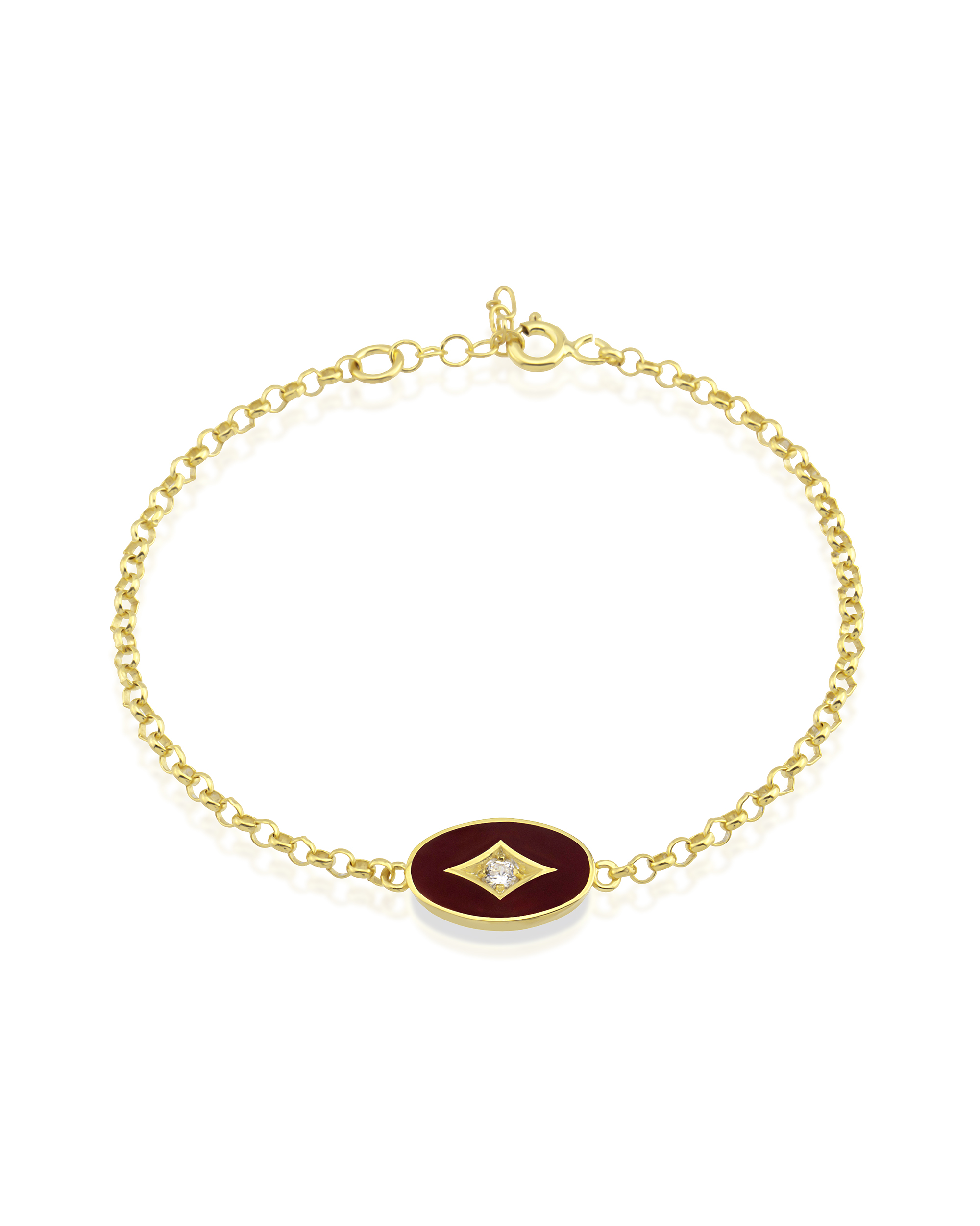 VICTORIA BURGUNDY ENAMEL BRACELET