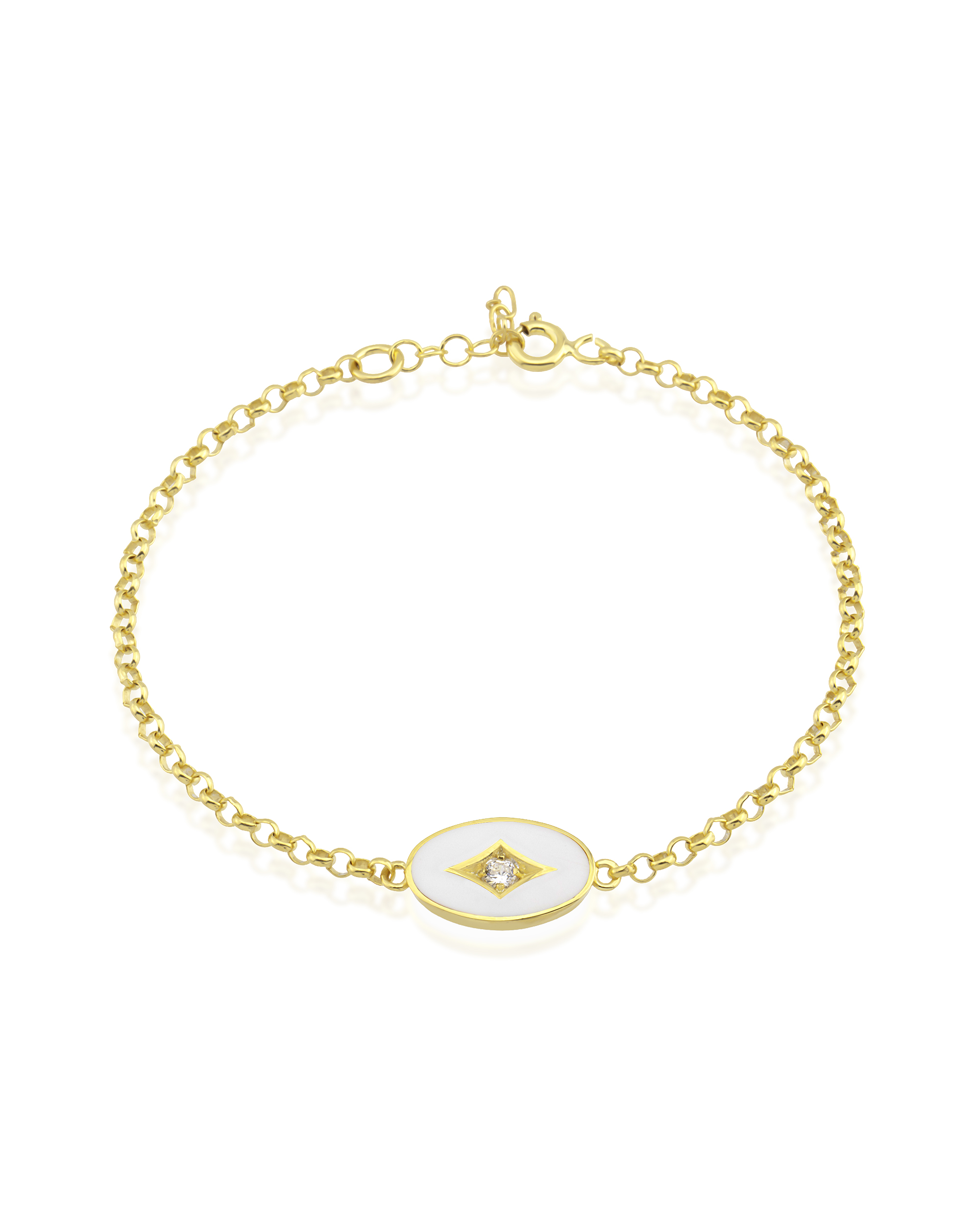 VICTORIA WHITE ENAMEL BRACELET